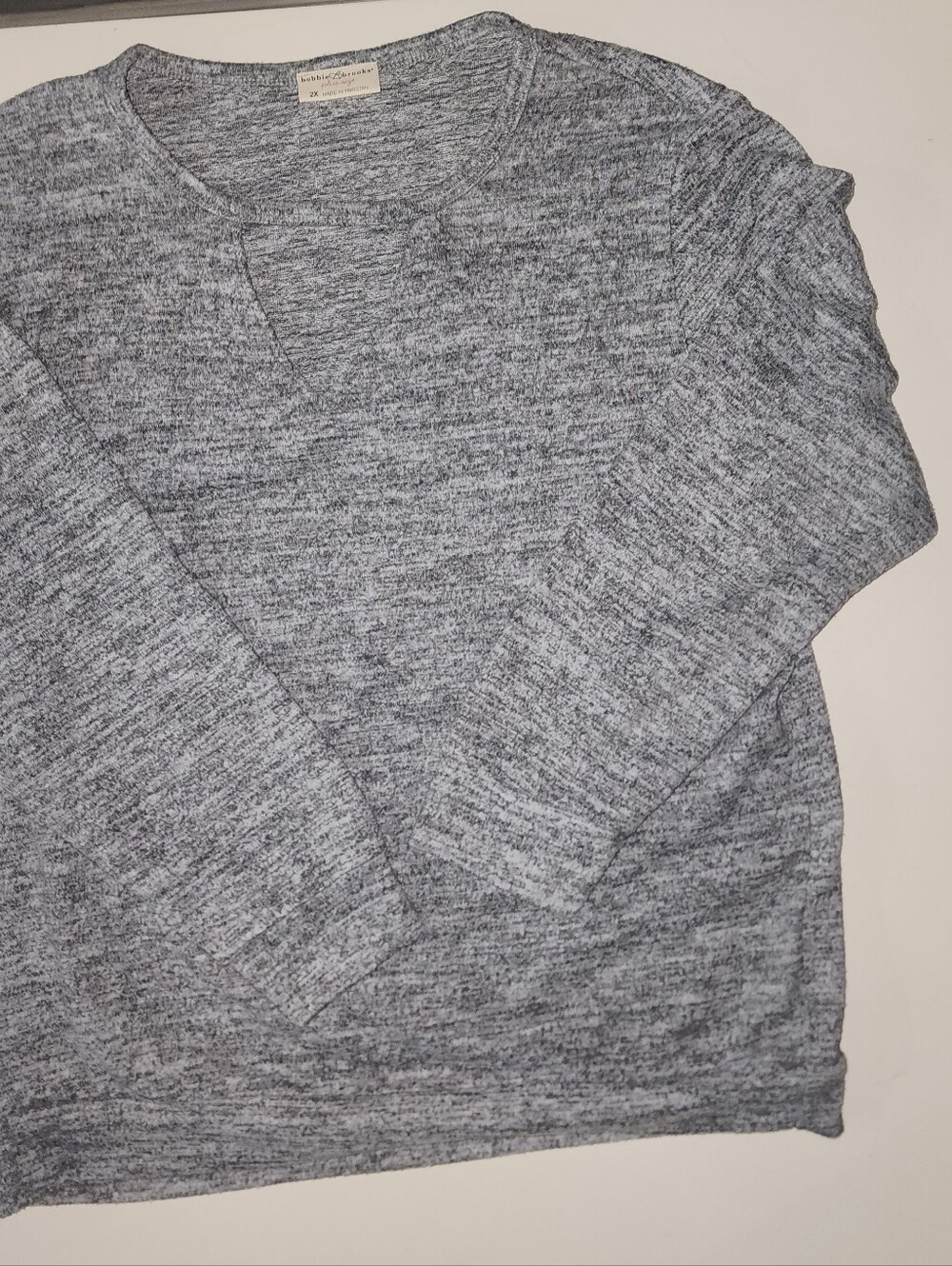 Bobbie Brooks Gray Marled Knit Tunic
